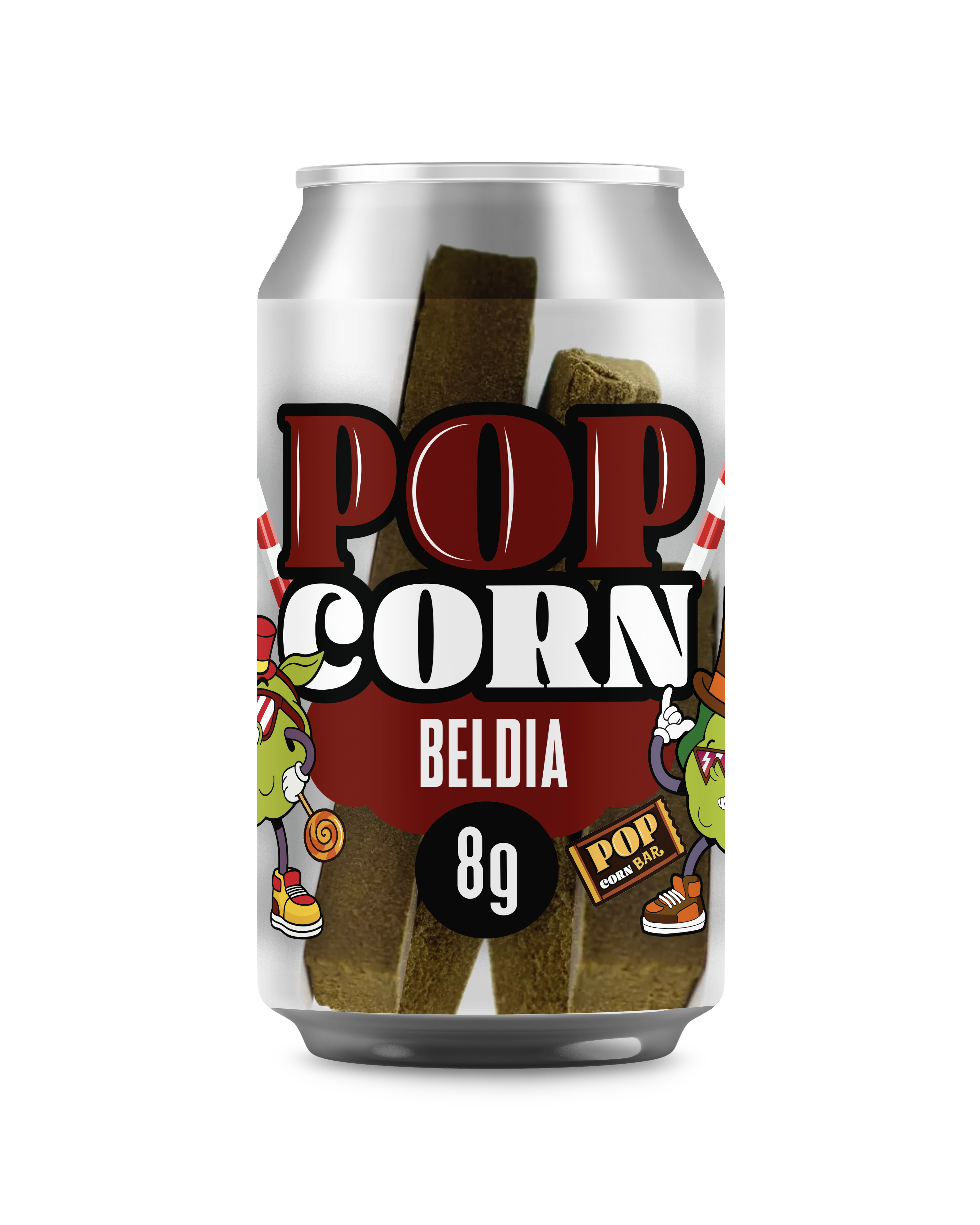 Résine CBD Pop Corn Beldia Haschill - boîte de 4 pour buraliste