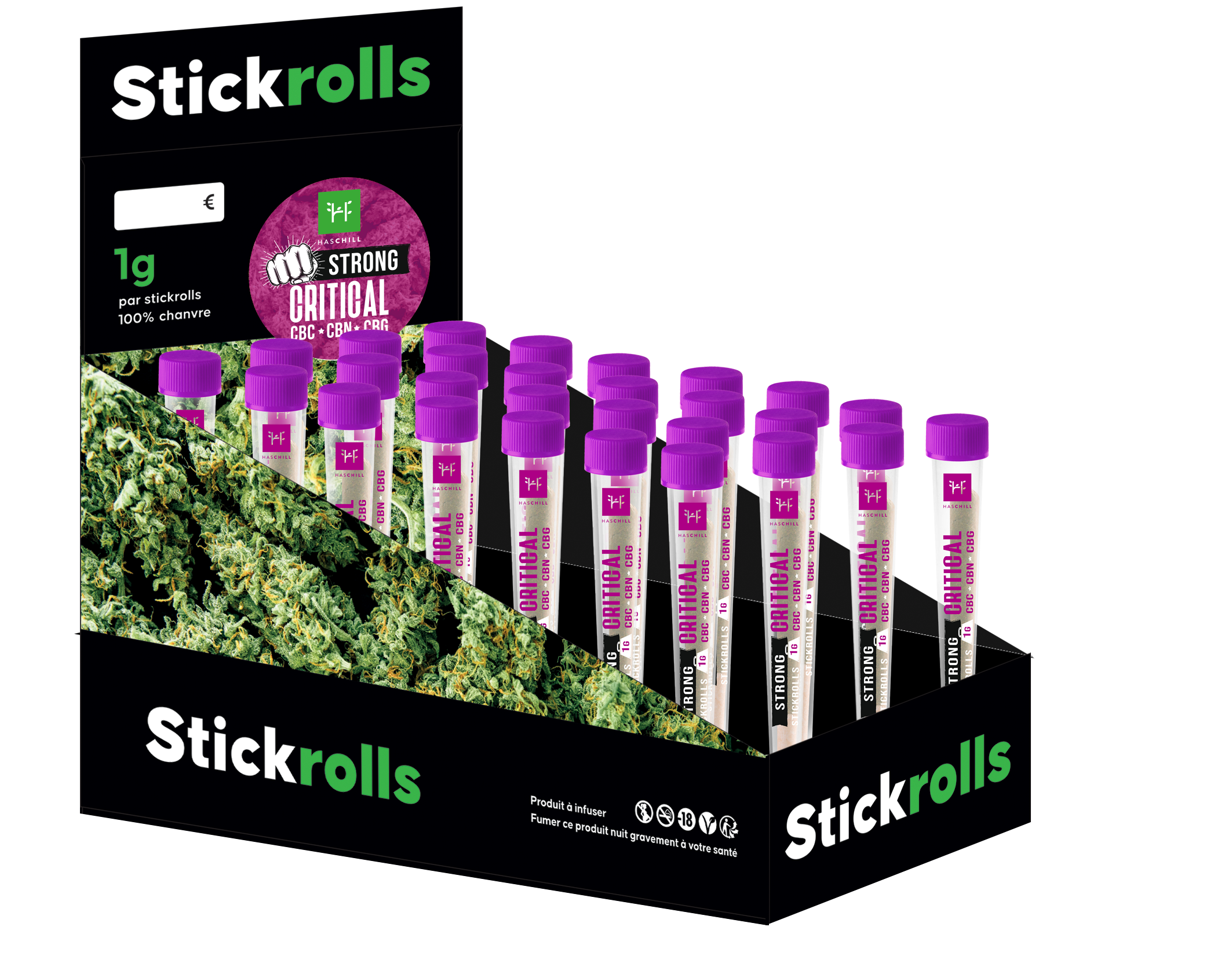 Pré-rolls CBD King Size Stick Rolls Stick Rolls - lot de 36 Haschill