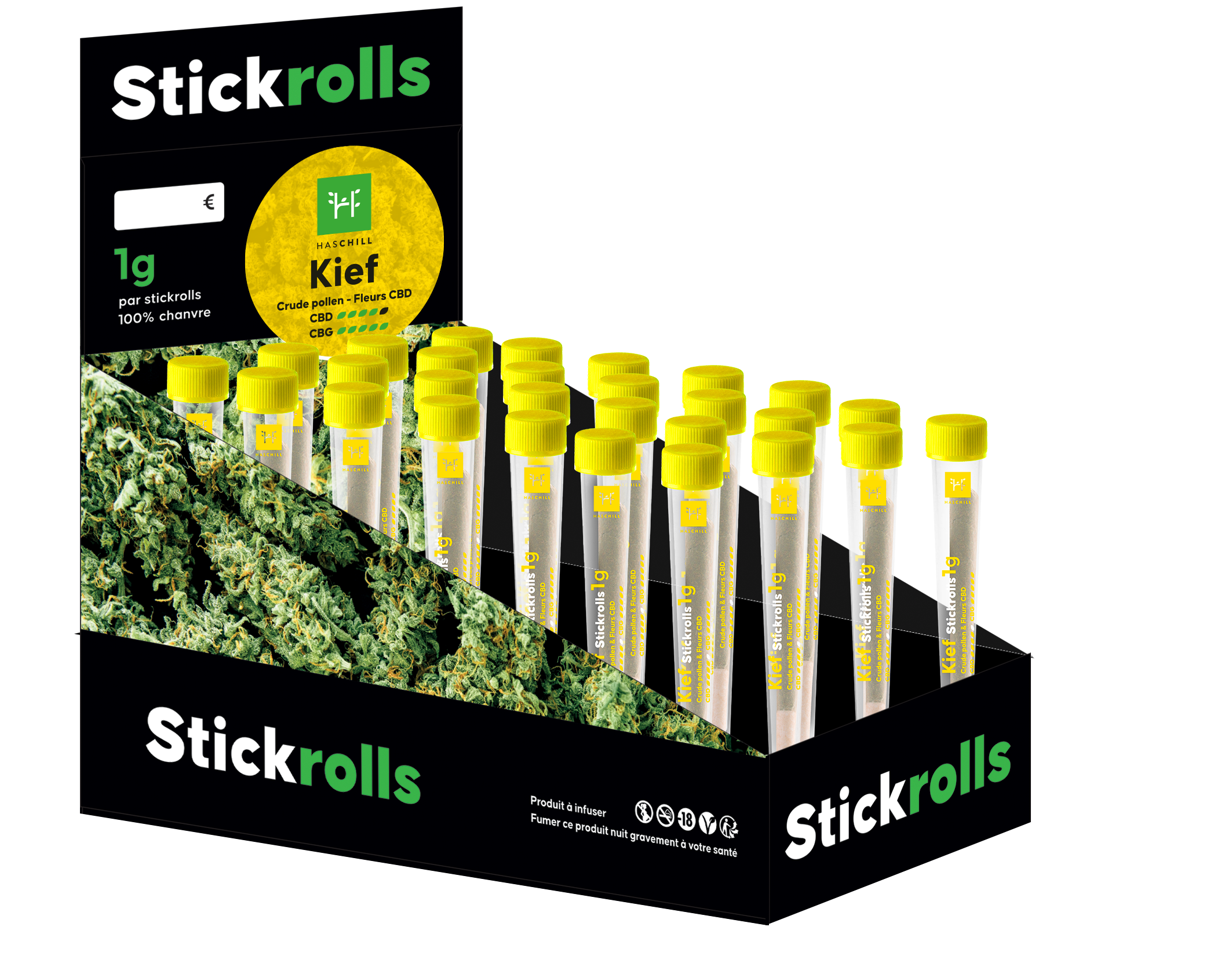 Pré-rolls CBD King Size Stick Rolls Stick Rolls - lot de 36 Haschill