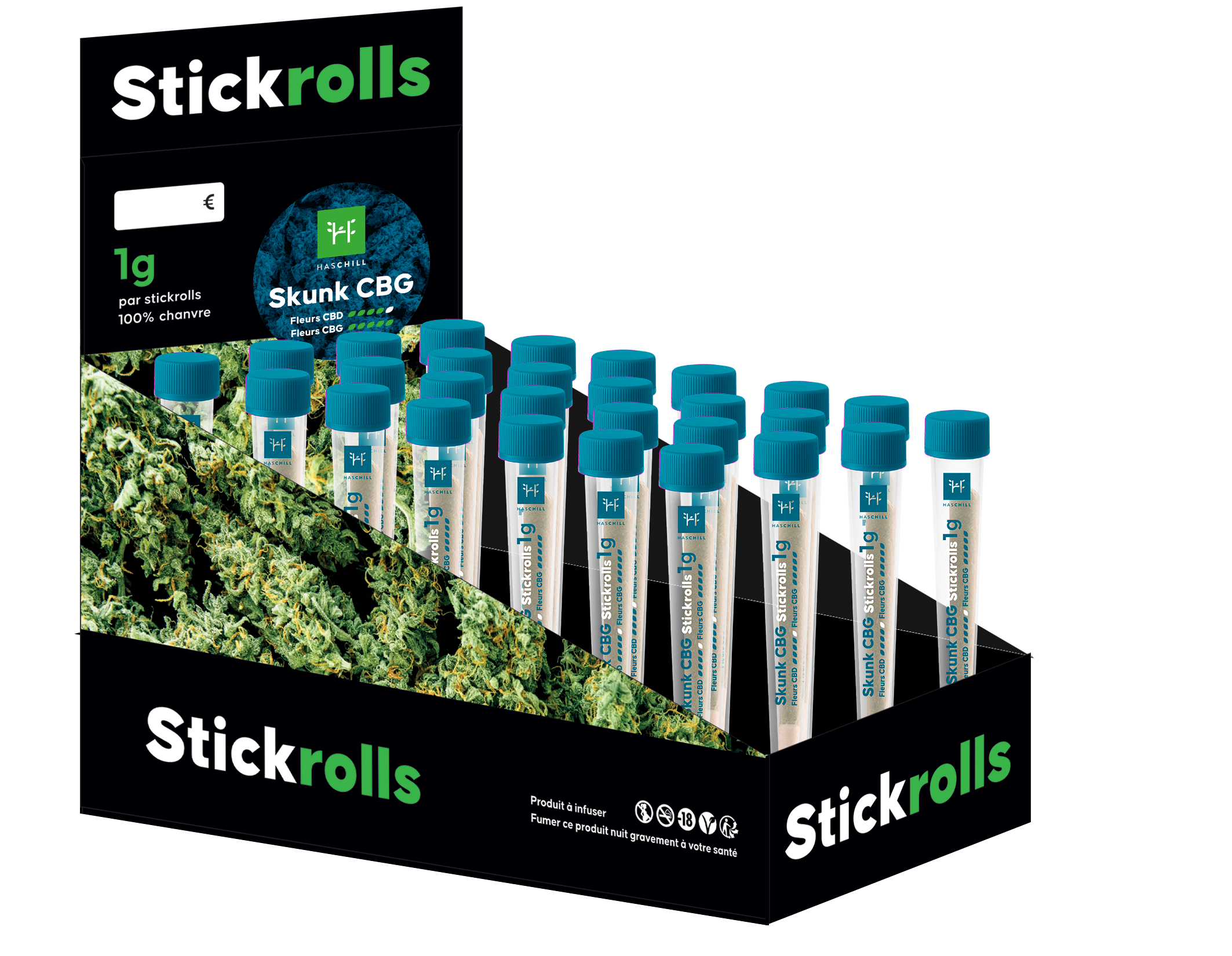 Pré-rolls CBD King Size Stick Rolls Stick Rolls - lot de 36 Haschill