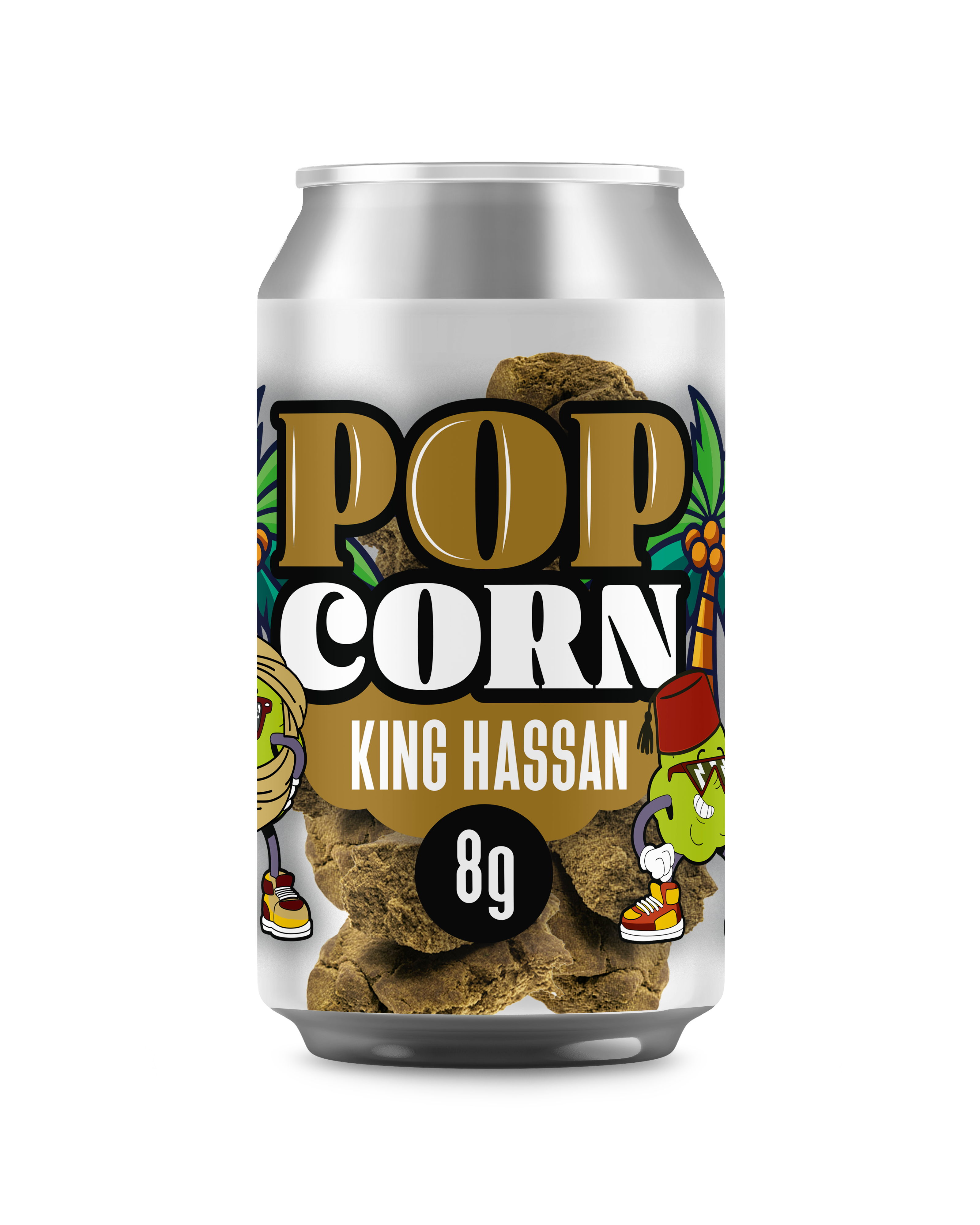 Résine CBD Pop Corn King Hassan Haschill - boîte de 4 pour buraliste