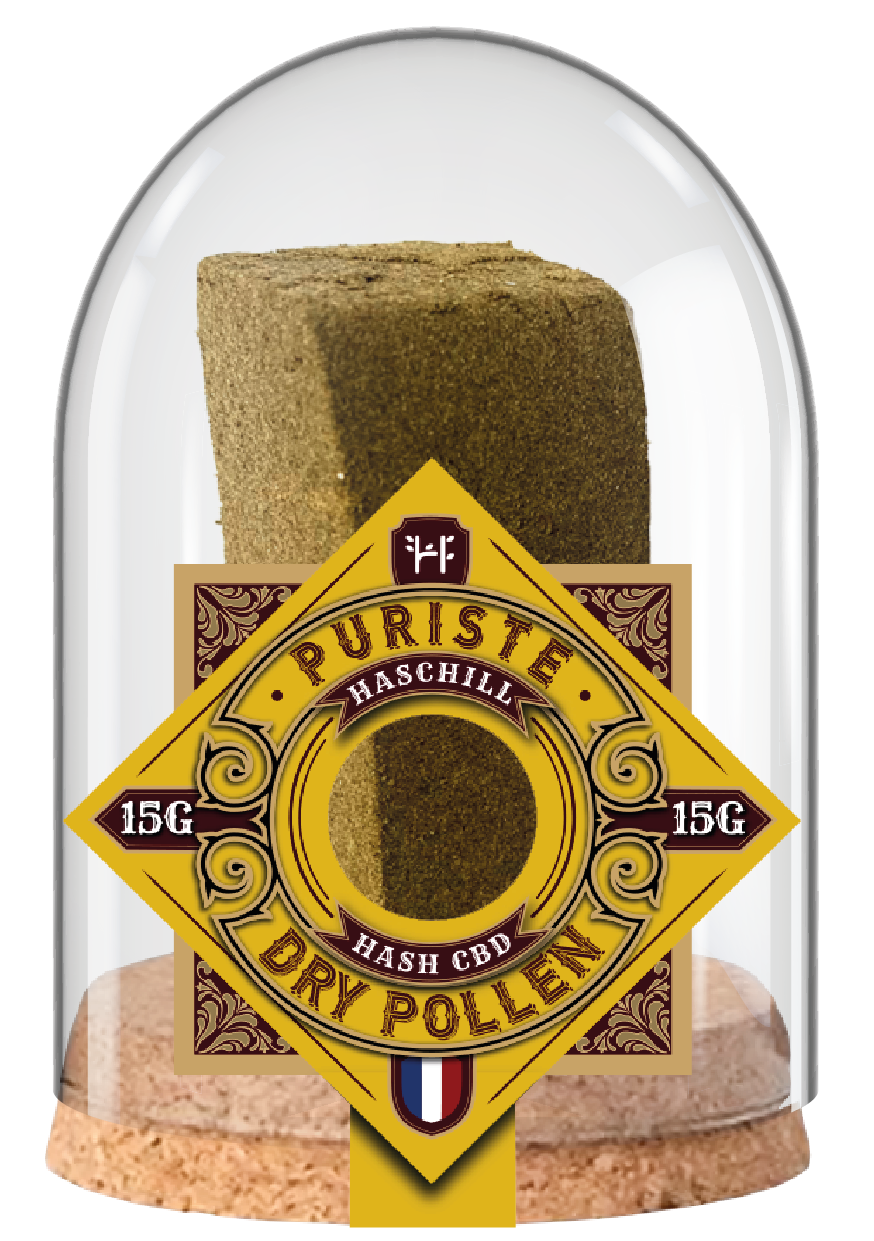 Résine CBD Puriste Dry Pollen Haschill - boîte de 4 dômes 15g